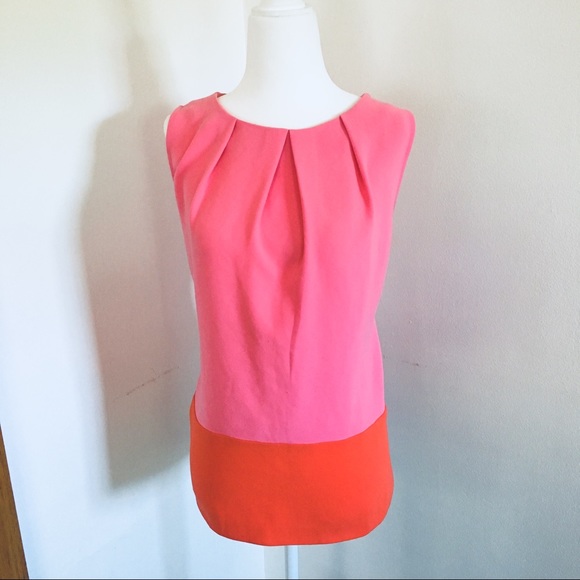 Loft Pink Tank Orange Color Block - Picture 7 of 8